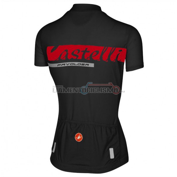 2017 Abbigliamento Ciclismo Donne Castelli Manica Corta Nero