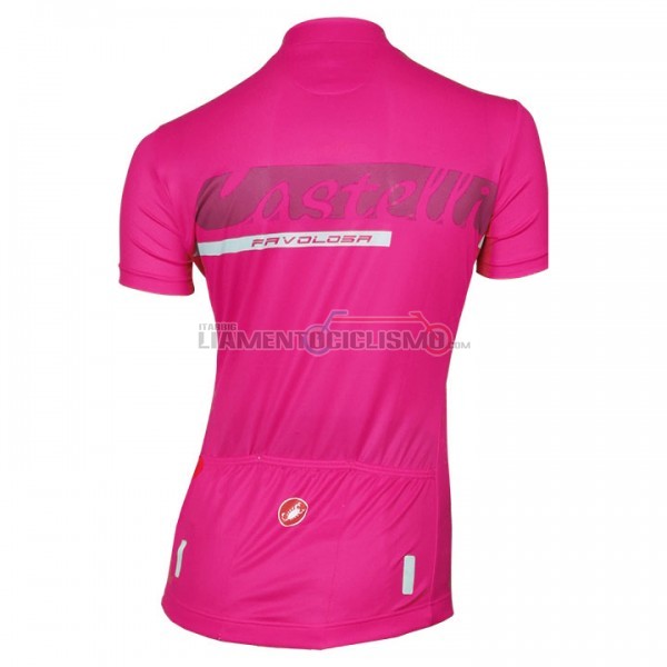 2017 Abbigliamento Ciclismo Donne Castelli Manica Corta Rosa