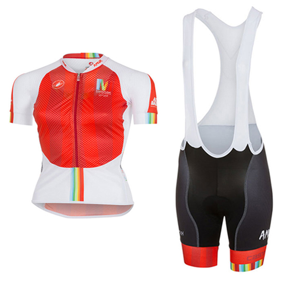 Abbigliamento Ciclismo Donne Castelli Maratona 2017 Rosso e Bianco