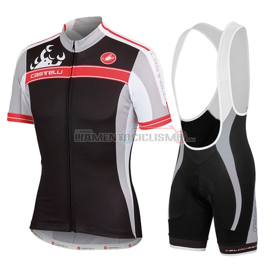 Donne Abbigliamento Ciclismo Castelli 2016 nero e rosso