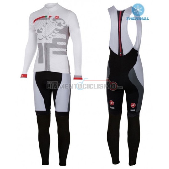 Donne Abbigliamento Ciclismo Castelli ML 2016 bianco e rosso