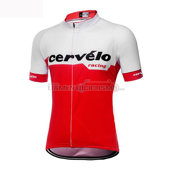 Abbigliamento Ciclismo Donne Cervelo Manica Corta 2019 Bianco Rosso