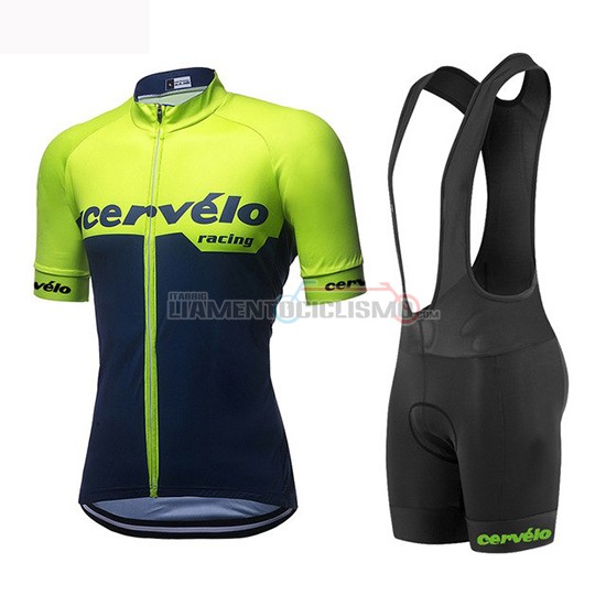 Abbigliamento Ciclismo Donne Cervelo Manica Corta 2019 Verde Nero