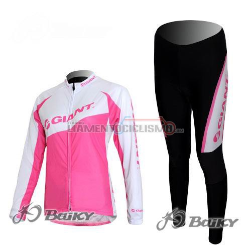 Donne Abbigliamento Ciclismo Giant bianco e fuxia