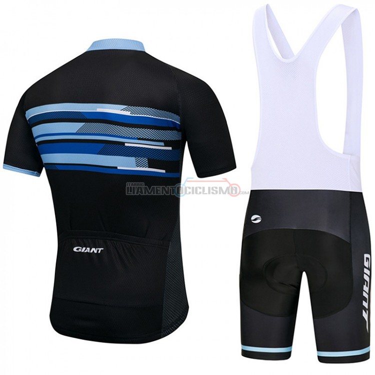 Abbigliamento Ciclismo Giant Manica Corta 2018 Nero e Blu