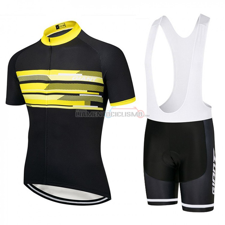 Abbigliamento Ciclismo Giant Manica Corta 2018 Nero e Giallo