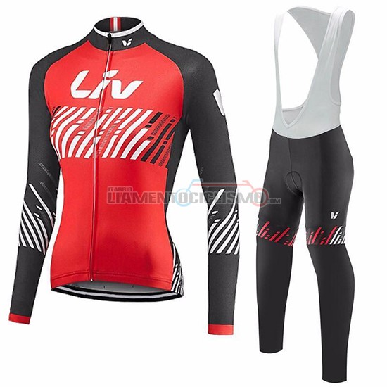 Abbigliamento Ciclismo Donne Liv Manica Corta 2018 Rosso