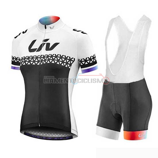 Abbigliamento Ciclismo Donne Liv Manica Corta 2019 Nero Bianco