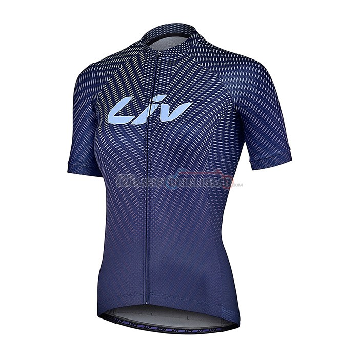 Abbigliamento Ciclismo Donne Liv Manica Corta 2022 Scuro Blu