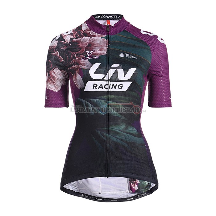 Abbigliamento Ciclismo Donne Liv Manica Corta 2022 Viola