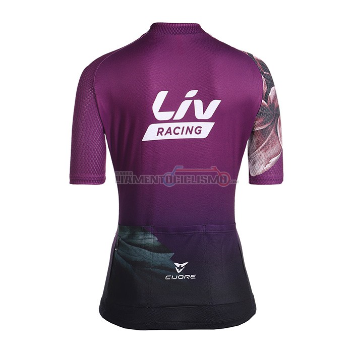 Abbigliamento Ciclismo Donne Liv Manica Corta 2022 Viola