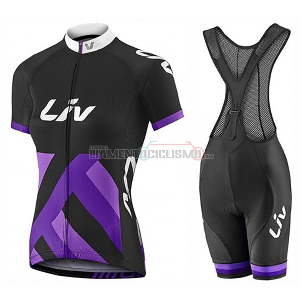 Donne Abbigliamento Ciclismo Liv Race Day 2017 nero e viola