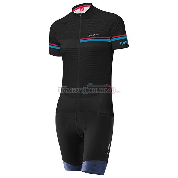 Abbigliamento Ciclismo Donne Loffler Manica Corta 2020 Rosa Blu Nero