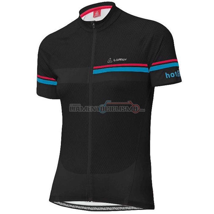 Abbigliamento Ciclismo Donne Loffler Manica Corta 2020 Rosa Blu Nero