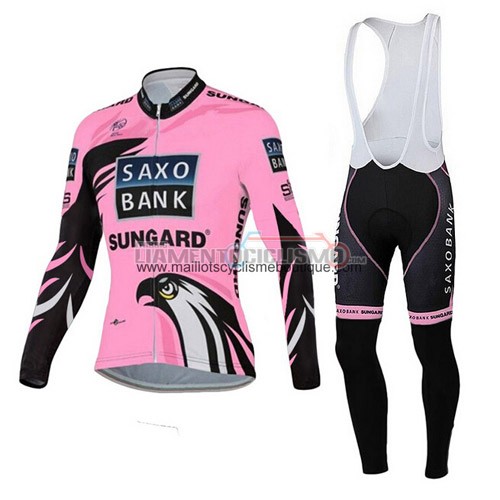 Donne Abbigliamento Ciclismo Saxo ML 2015 fuxia e nero