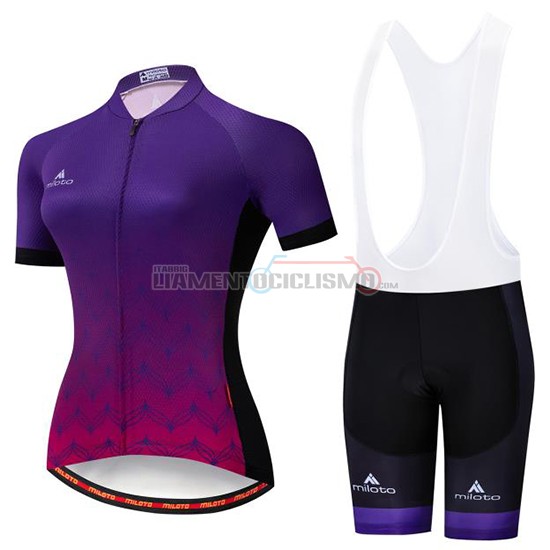 Abbigliamento Ciclismo Donne Miloto Manica Corta 2019 Viola