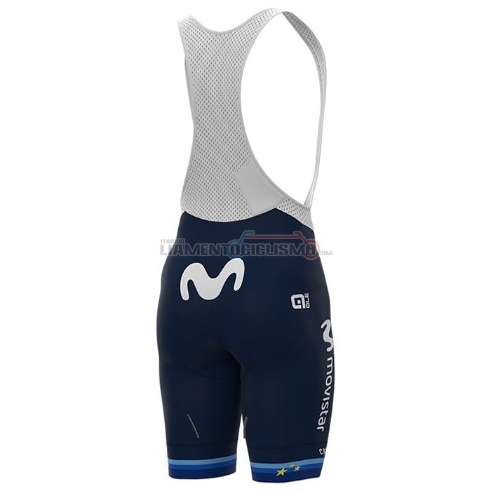 Abbigliamento Ciclismo Donne Movistar Campione Europa 2021 Manica Corta