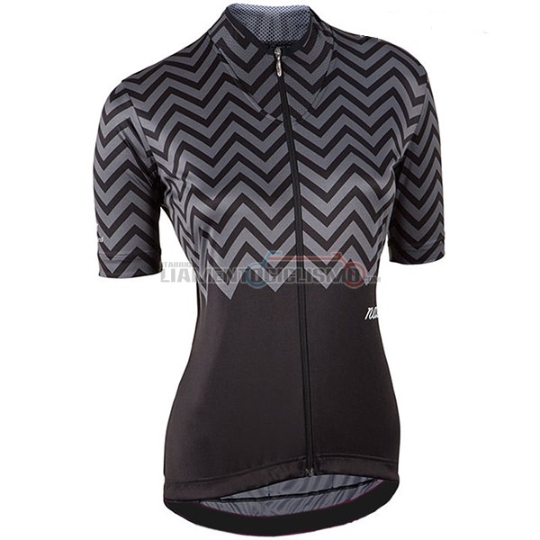 2017 Abbigliamento Ciclismo Donne Nalini Manica Corta Grigio e Nero