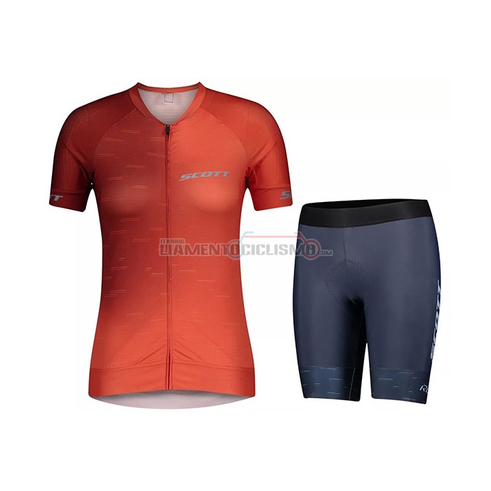Abbigliamento Ciclismo Donne Nalini Manica Corta 2021 Arancione
