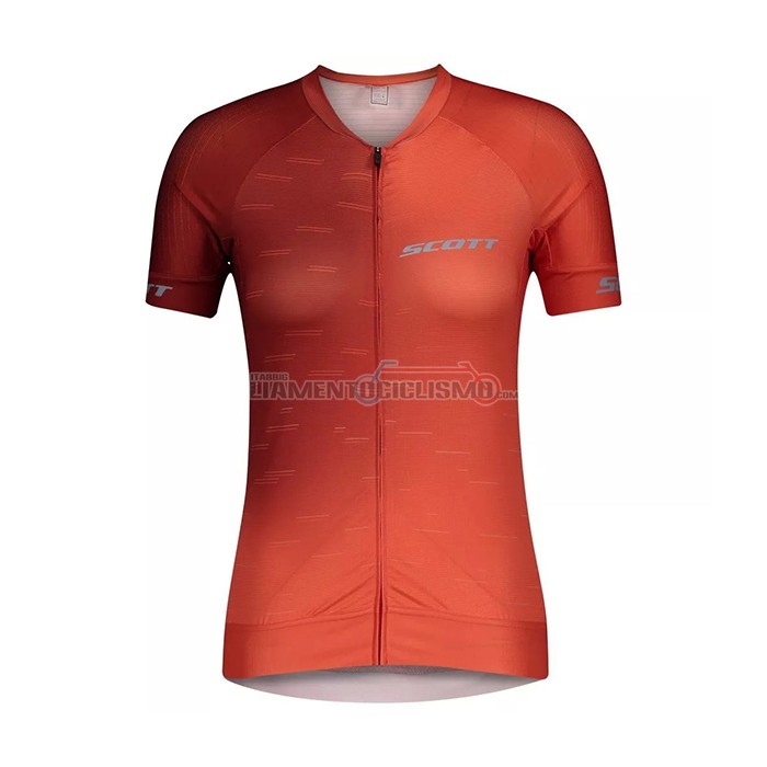 Abbigliamento Ciclismo Donne Nalini Manica Corta 2021 Arancione