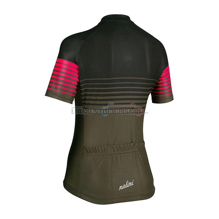 Abbigliamento Ciclismo Donne Nalini Manica Corta 2022 Verde Nero