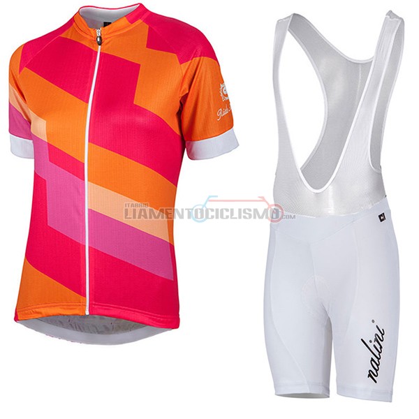 Donne Abbigliamento Ciclismo Nalini Stripe 2017 rosso e arancione