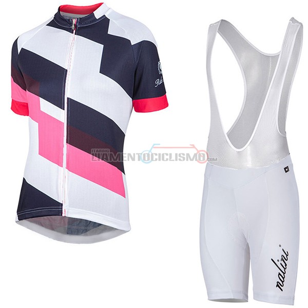 Donne Abbigliamento Ciclismo Nalini Stripe rosa e nero