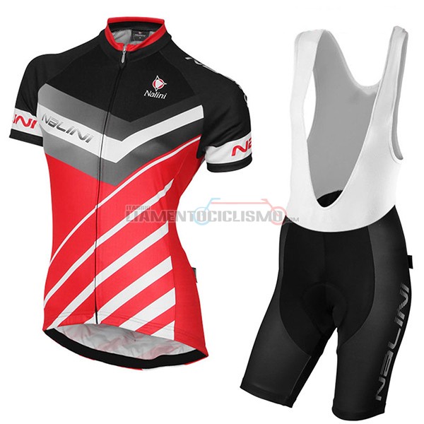 Donne Abbigliamento Ciclismo Nalini Zebrana 2017 rosso e nero