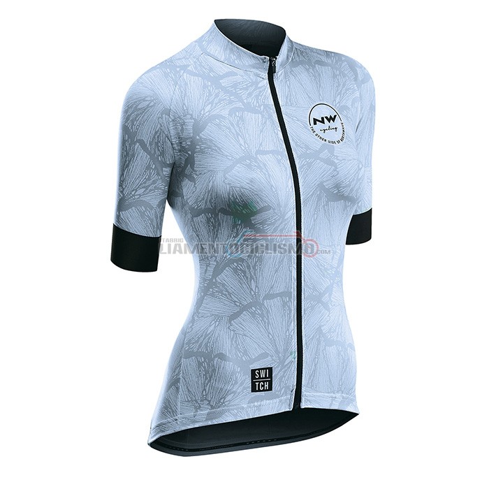 Abbigliamento Ciclismo Donne Northwave Manica Corta 2020 Blu Nero