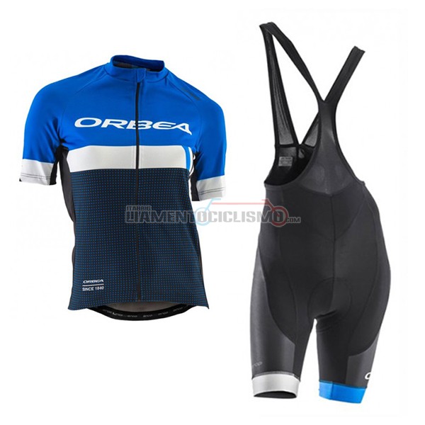 2017 Abbigliamento Ciclismo Donne Orbea Manica Corta Nero e Blu