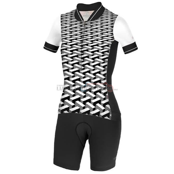 Abbigliamento Ciclismo Donne RH+ Manica Corta 2020 Bianco Nero