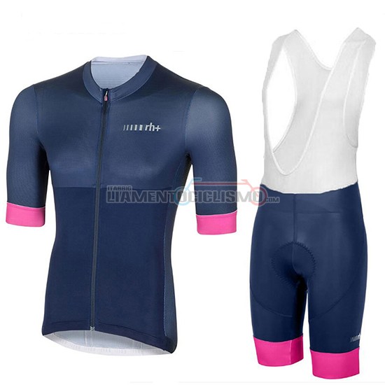 Abbigliamento Ciclismo Donne Rh+ Manica Corta 2018 Spento Blu