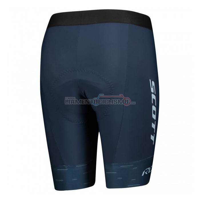 Abbigliamento Ciclismo Donne Scott Manica Corta 2021 Blu Bianco