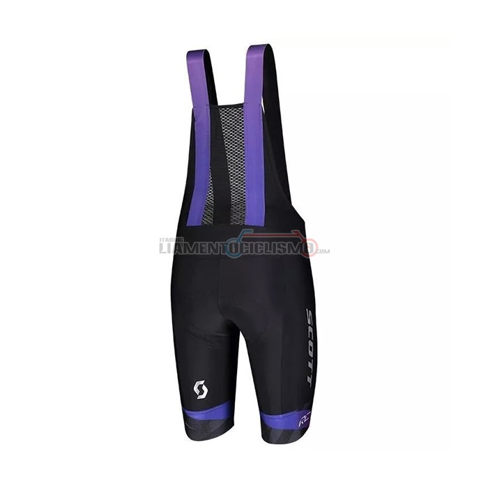 Abbigliamento Ciclismo Donne Scott Manica Corta 2021 Nero Viola