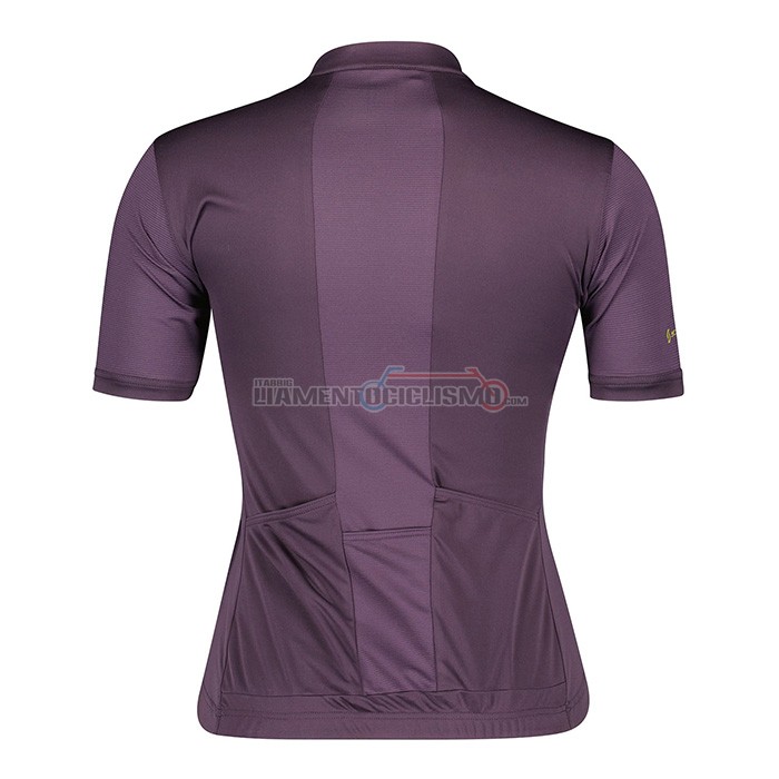 Abbigliamento Ciclismo Donne Scott Manica Corta 2022 Viola