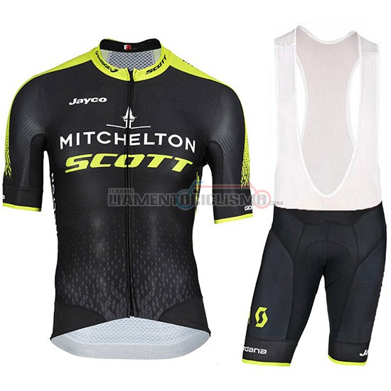 Abbigliamento Ciclismo Mitchelton Scott Manica Corta 2018 Nero