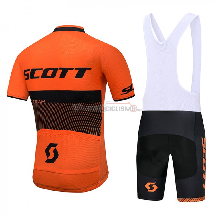 Abbigliamento Ciclismo Scott Manica Corta 2018 Arancione e Nero