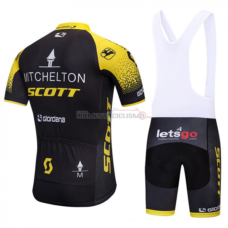 Abbigliamento Ciclismo Scott Manica Corta 2018 Giallo e Nero