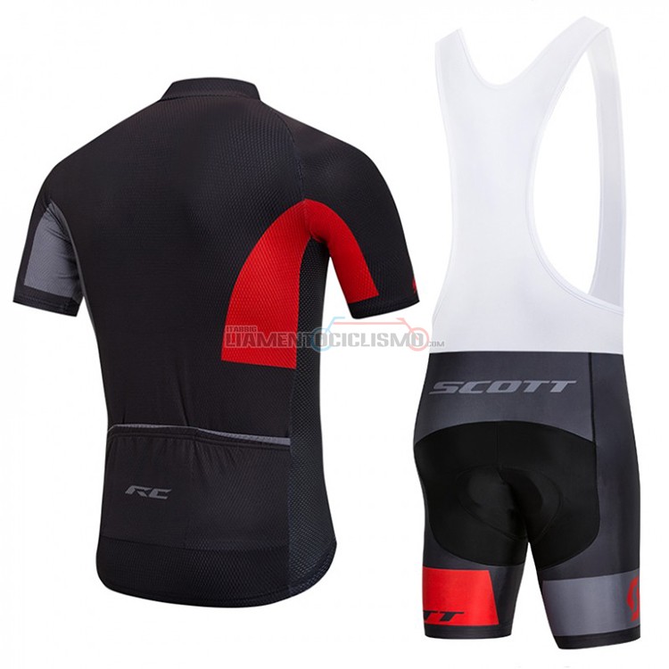 Abbigliamento Ciclismo Scott Manica Corta 2018 Nero e Rosso