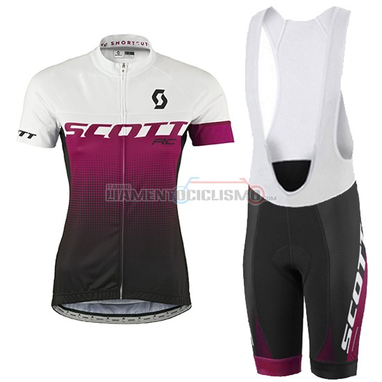 Donne Abbigliamento Ciclismo Scott 2016 rosso e bianco