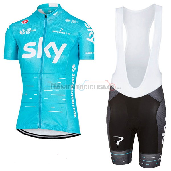 Donne Abbigliamento Ciclismo Sky celeste