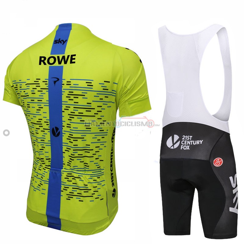 Abbigliamento Ciclismo Sky Manica Corta 2018 Verde e Blu