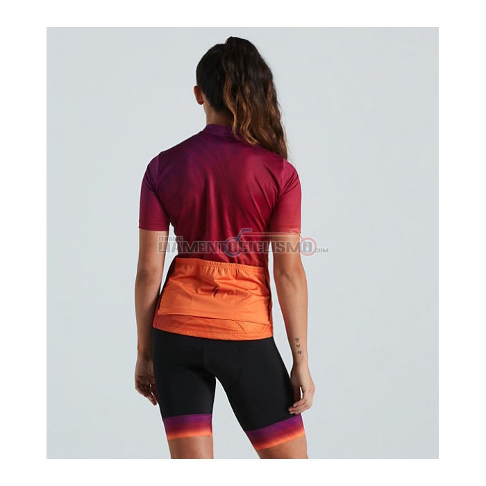 Abbigliamento Ciclismo Donne Specialized Manica Corta 2021 Rosso Arancione