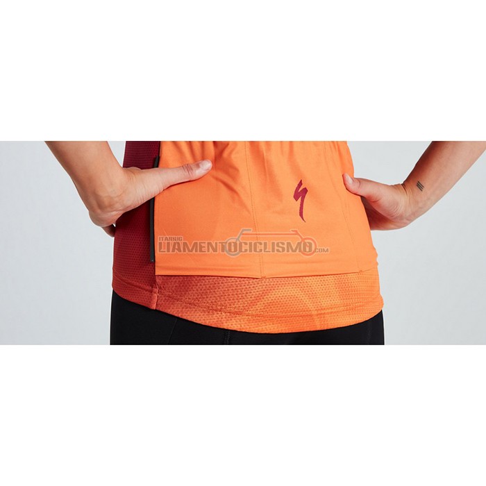 Abbigliamento Ciclismo Donne Specialized Manica Corta 2021 Rosso Arancione