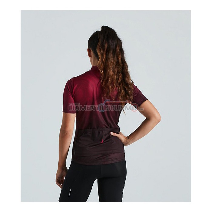 Abbigliamento Ciclismo Donne Specialized Manica Corta 2021 Rosso Nero