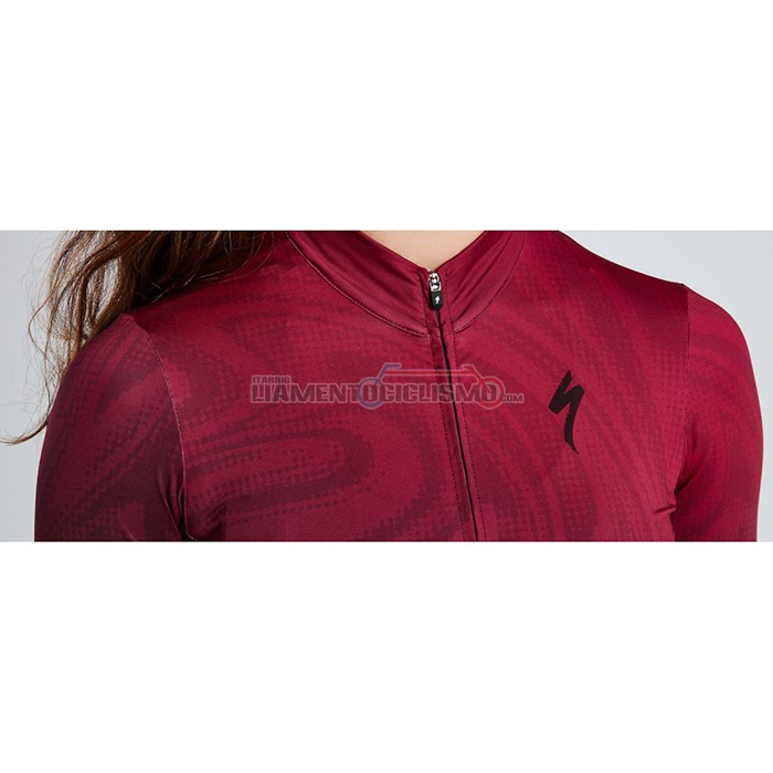 Abbigliamento Ciclismo Donne Specialized Manica Corta 2021 Rosso Nero