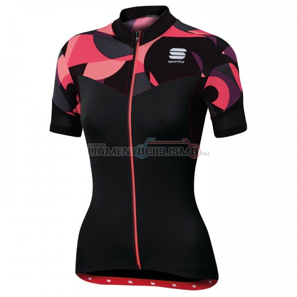 2017 Abbigliamento Ciclismo Sportful Primavera Manica Corta Nero e Rosso