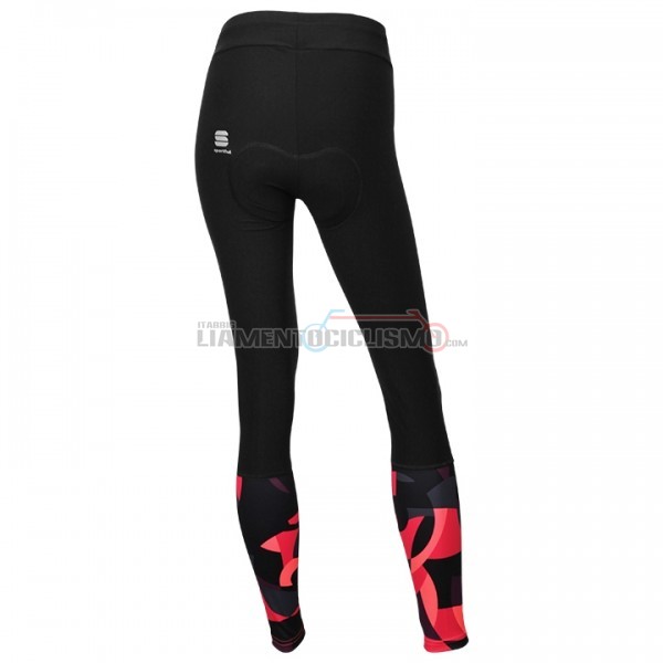 2017 Abbigliamento Ciclismo Sportful Primavera Manica Lunga Nero e Rosso