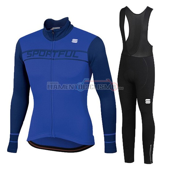 Abbigliamento Ciclismo Donne Sportful Manica Lunga 2020 Blu
