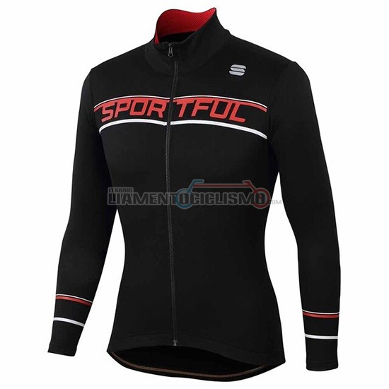 Abbigliamento Ciclismo Donne Sportful Manica Lunga 2020 Nero Rosso